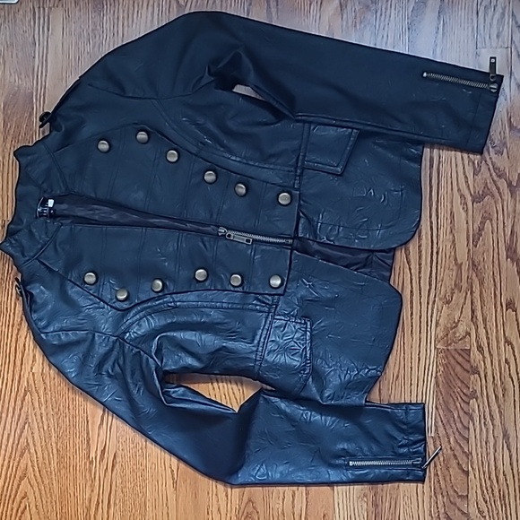 Biker Faux Leather Jacket - Picture 11 of 11
